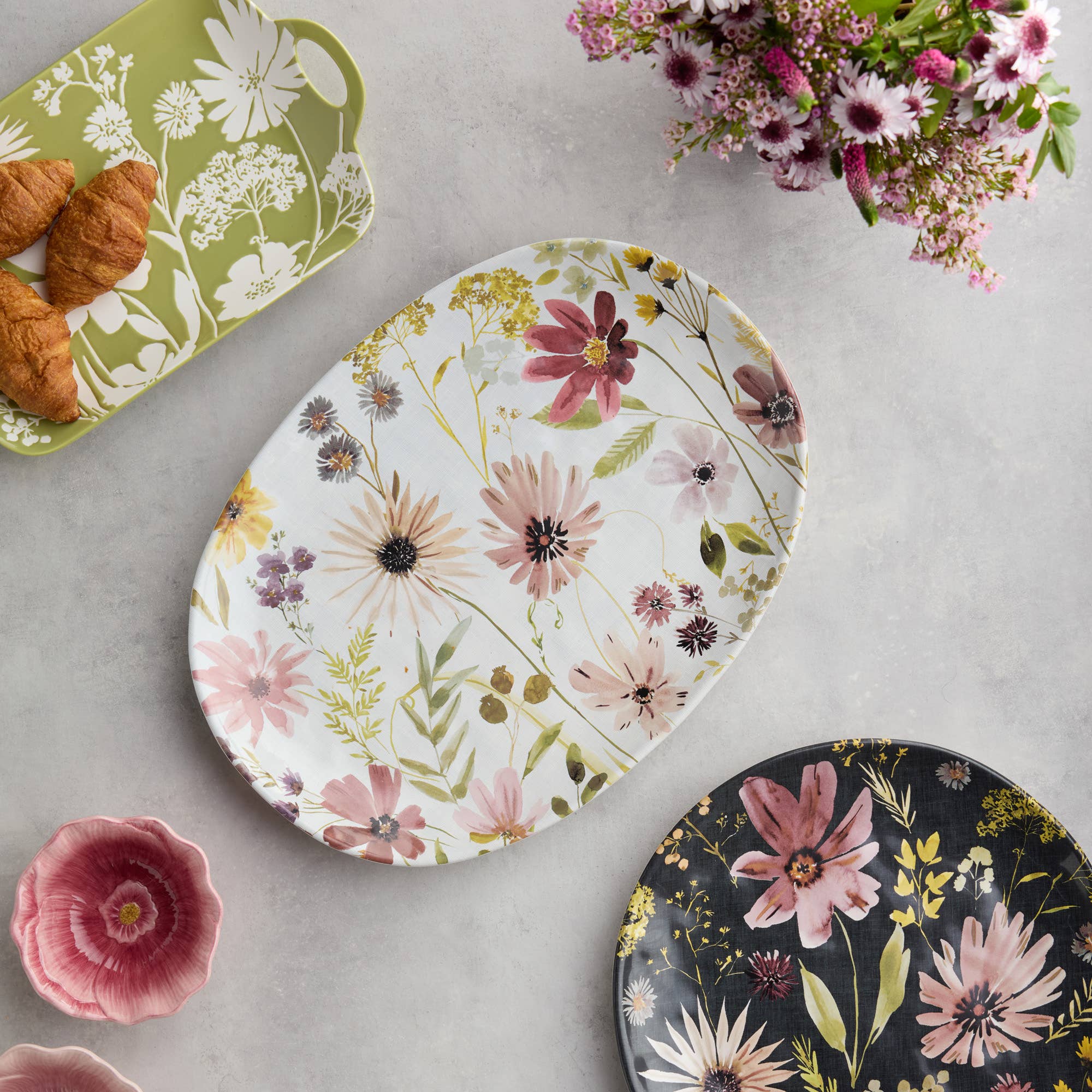 Wildflowers Oval Platter
