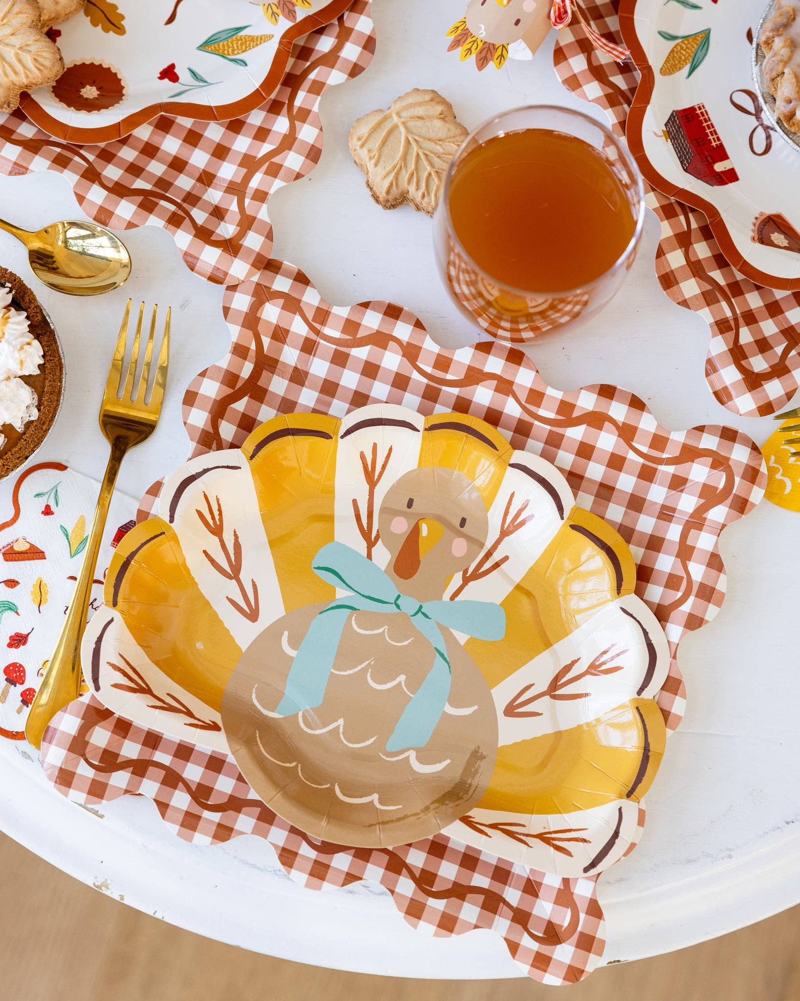 Gobble Turkey Shaped Paper Plates