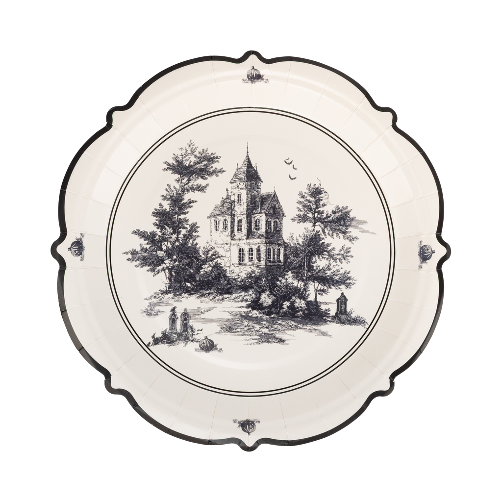 Halloween Scenes 9" Plate Set