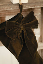 Vera Velvet Stocking, Midnight Green