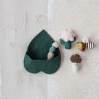 Leaf Pocket Play Set with Soft Flower, Caterpillar, Bee & Mushroom - 5-Piece Fabric Toy Set