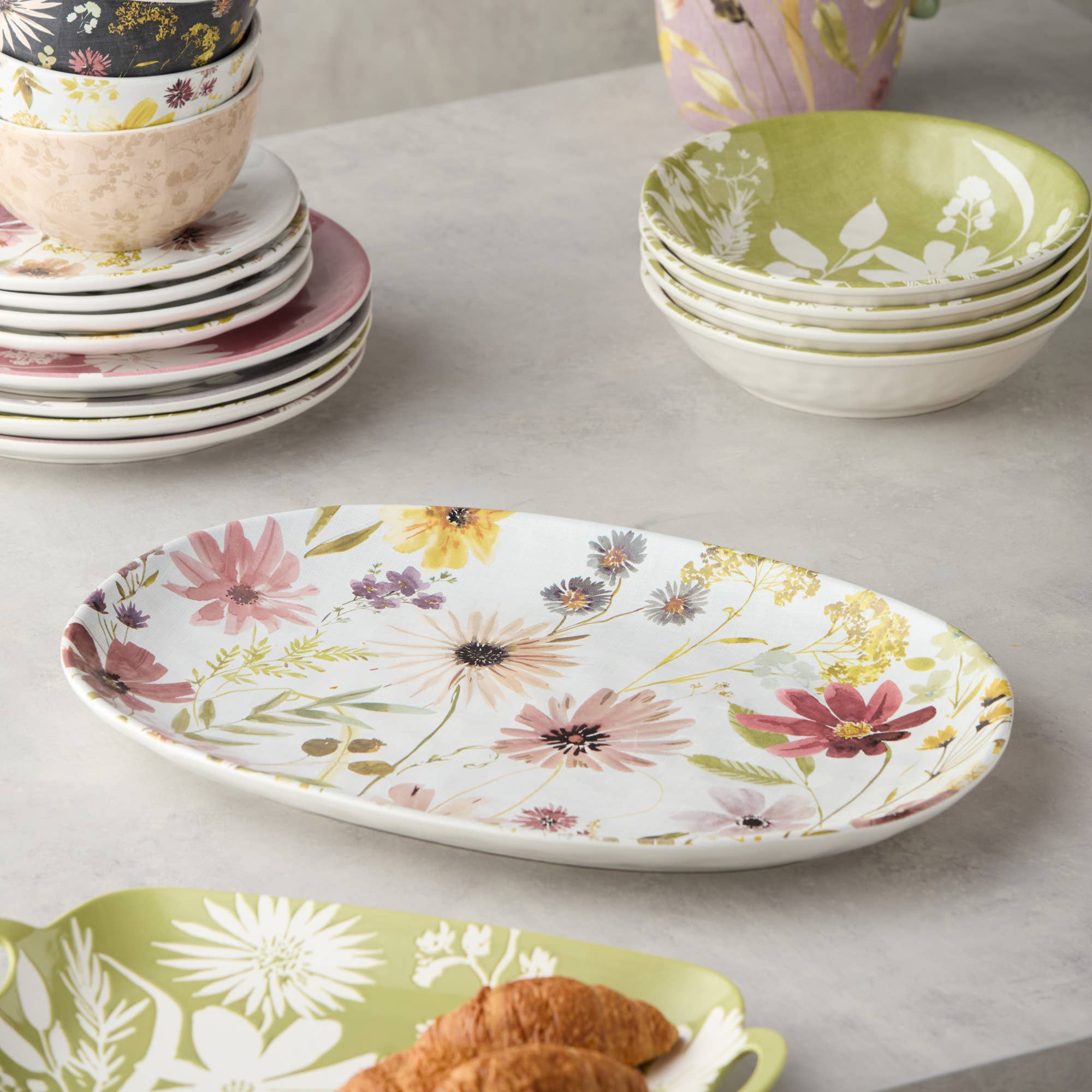 Wildflowers Oval Platter