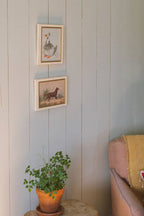 Standing Retriever Framed Antique Art