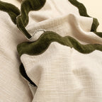 Moss Velvet Scallop Runner 108"