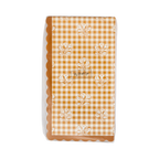 HRV1339 - Rust Gingham Block Print Dinner Paper Napkins