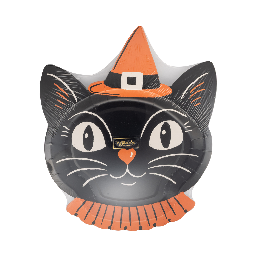 Vintage Witchy Cat Plate