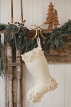 Winter Bloom Felt Stocking