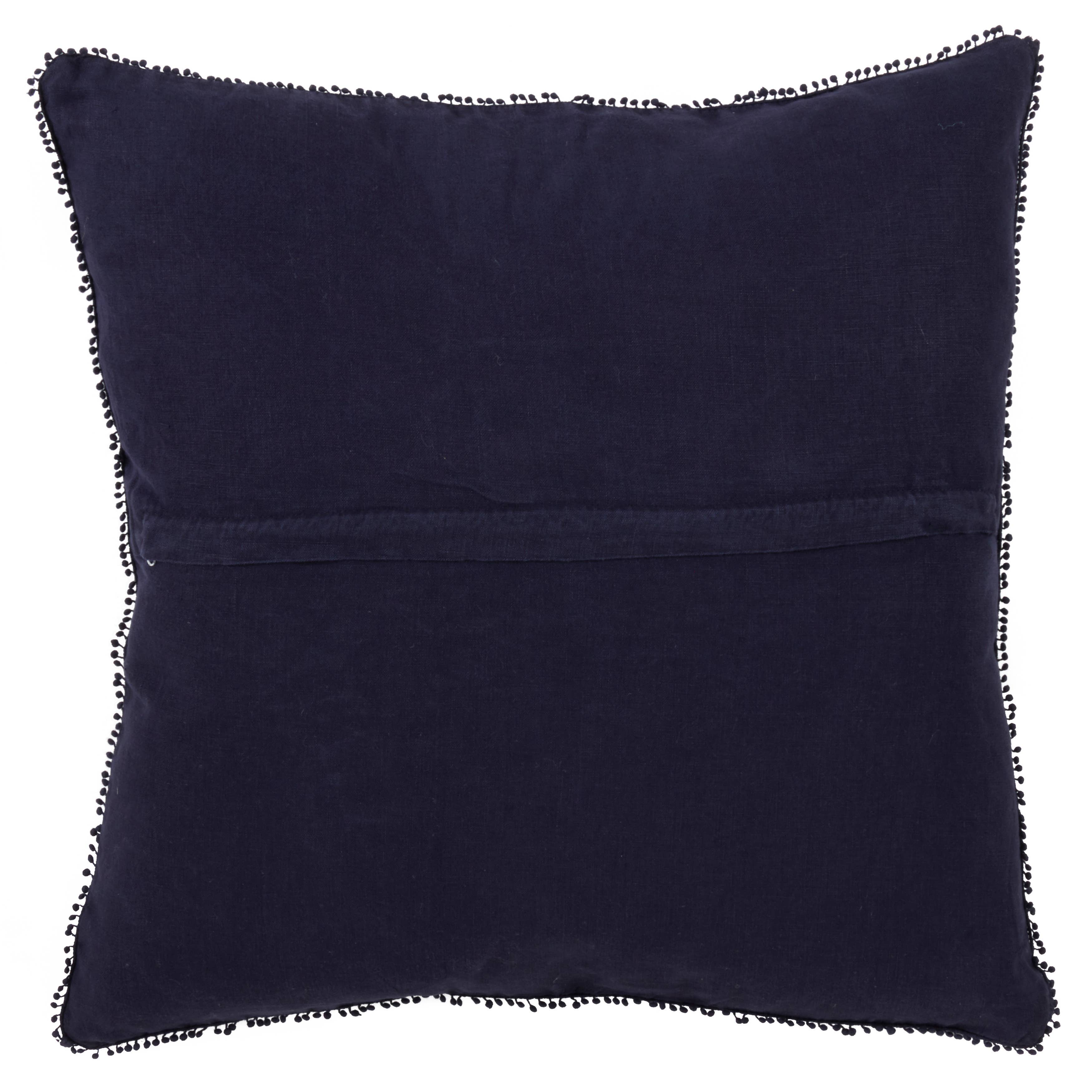 Pompom Design Pillow - Down Filled