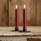 7.25" Flame Red Taper - Set of 2