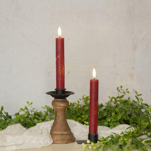 7.25" Flame Red Taper - Set of 2