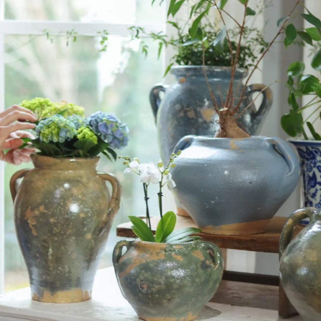 Found Amphora – Blue and Green Tones