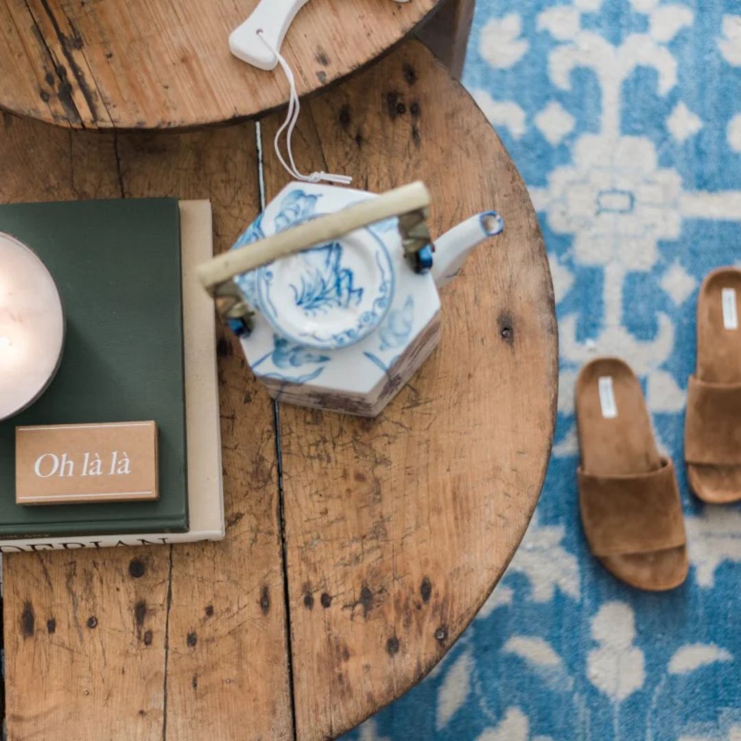 Found European Wine Tasting Table