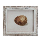 Wood Framed Glass Wall Décor With Vintage Reproduction Egg Print – Assorted Styles