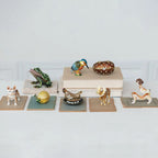 Enameled Metal Frog Shaped Trinket Box with Jewels - Gold & Green Finish