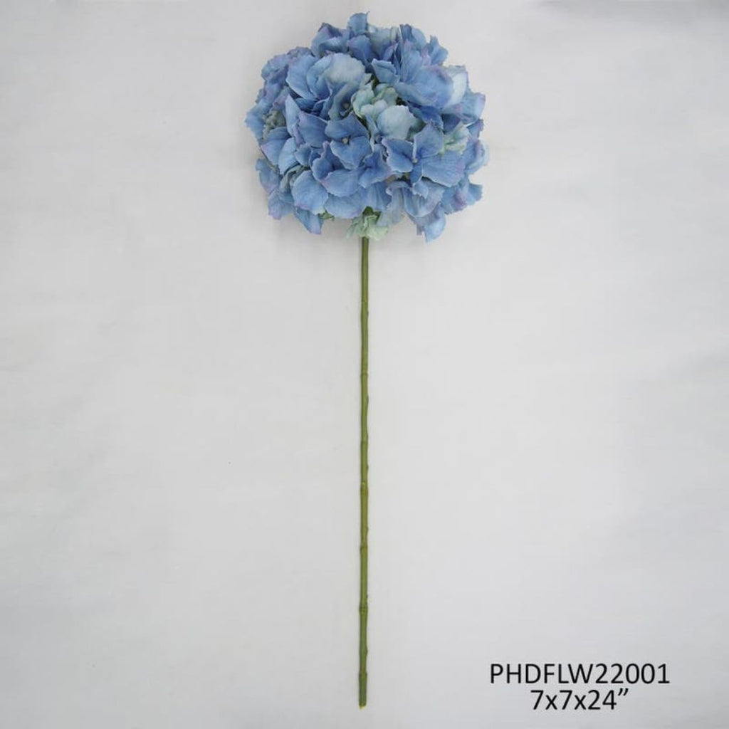 Garden Blue Hydrangea Single Stem Flower