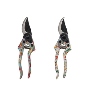 8" Garden Pruning Shears - Floral Pattern Handles