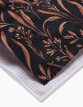Vintage Grass Black Geometry Tea Towel