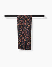 Vintage Grass Black Geometry Tea Towel