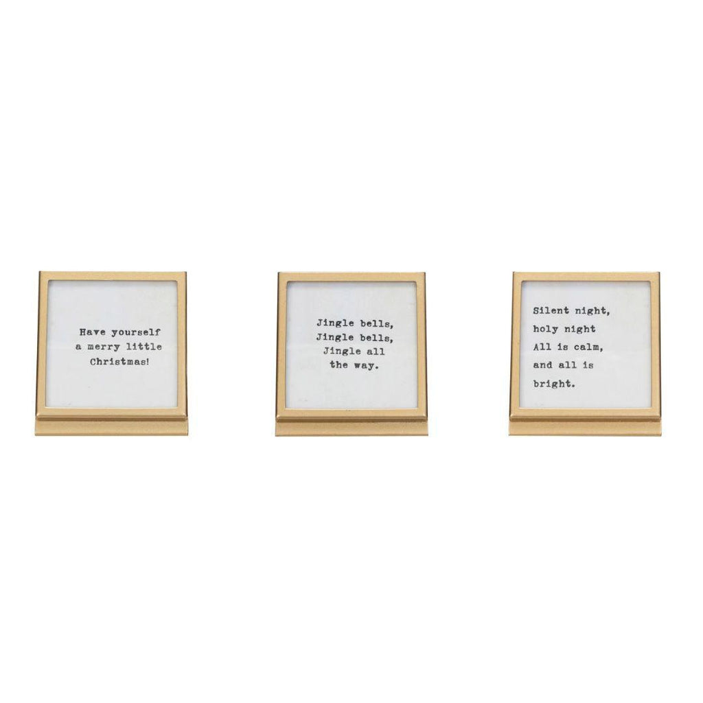 3" Glass Frame with Easel & Saying