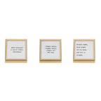 3" Glass Frame with Easel & Saying