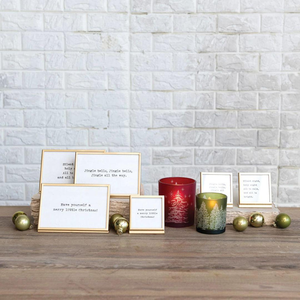 3" Glass Frame with Easel & Saying