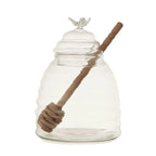 5" Glass Honey Jar with Dipper