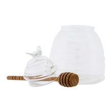 5" Glass Honey Jar with Dipper