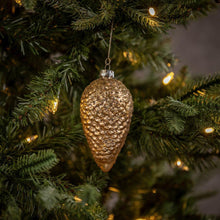 4.75" Gold Glitter Pinecone Ornament