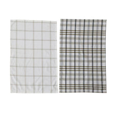 Green & White Plaid Tea Towel