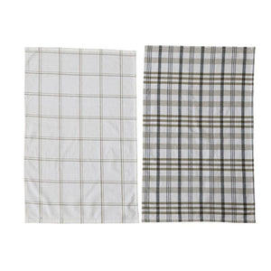 Green & White Plaid Tea Towel