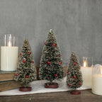 8" Green Bottle Brush Christmas Tree