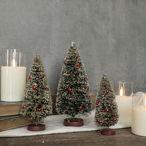 8" Green Bottle Brush Christmas Tree