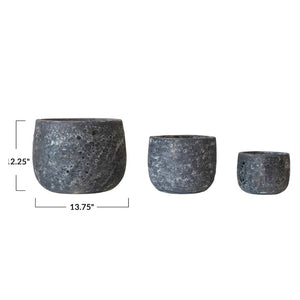 Grey Terra Cotta Planters - Medium