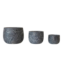 Grey Terra Cotta Planters - Set of 3