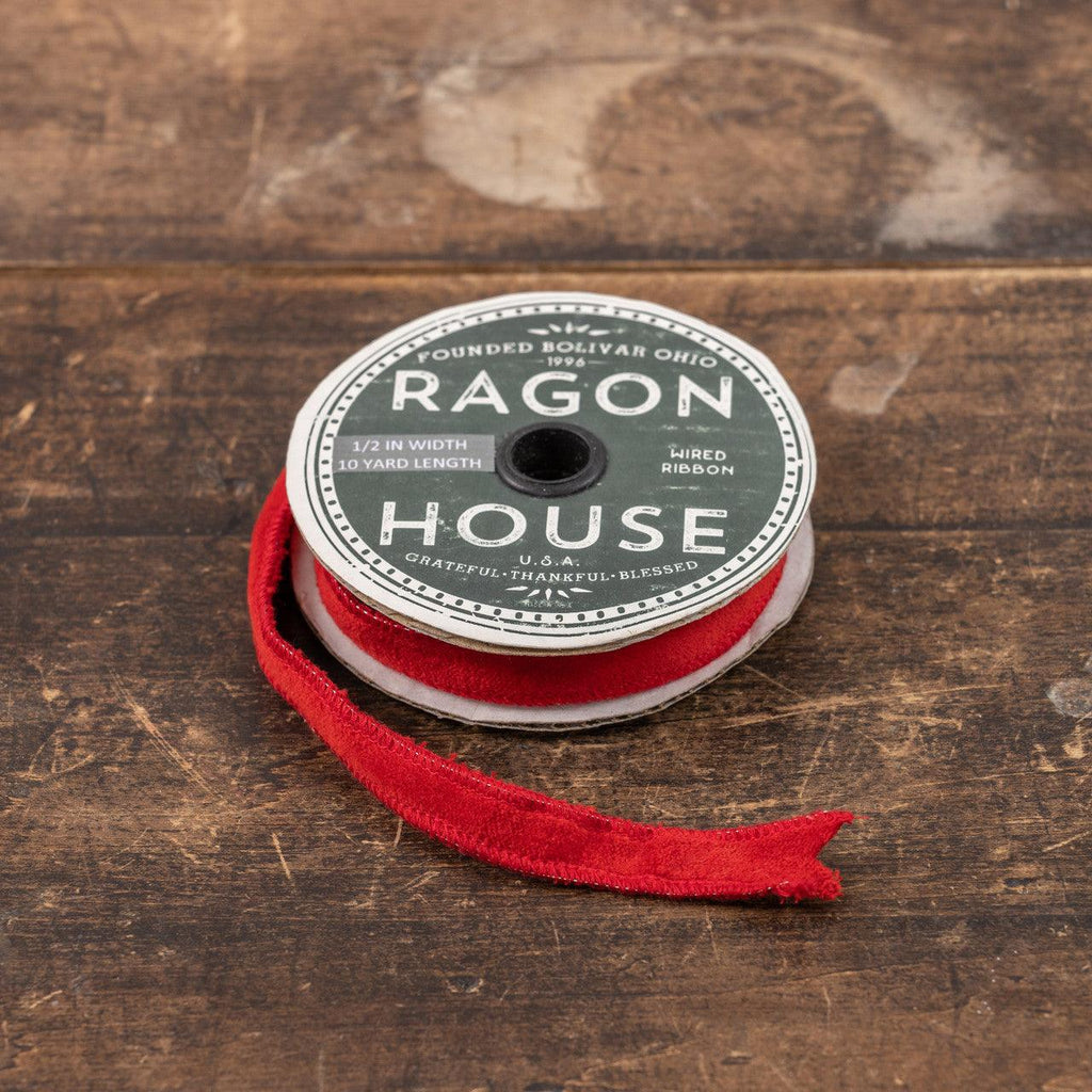 Red Velvet Ribbon - 1/2" width