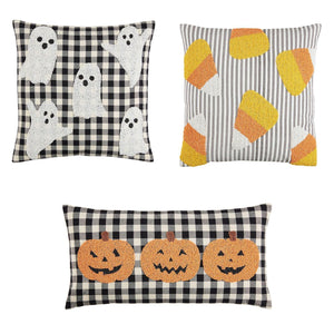 Pumpkin Beaded Halloween Pillow