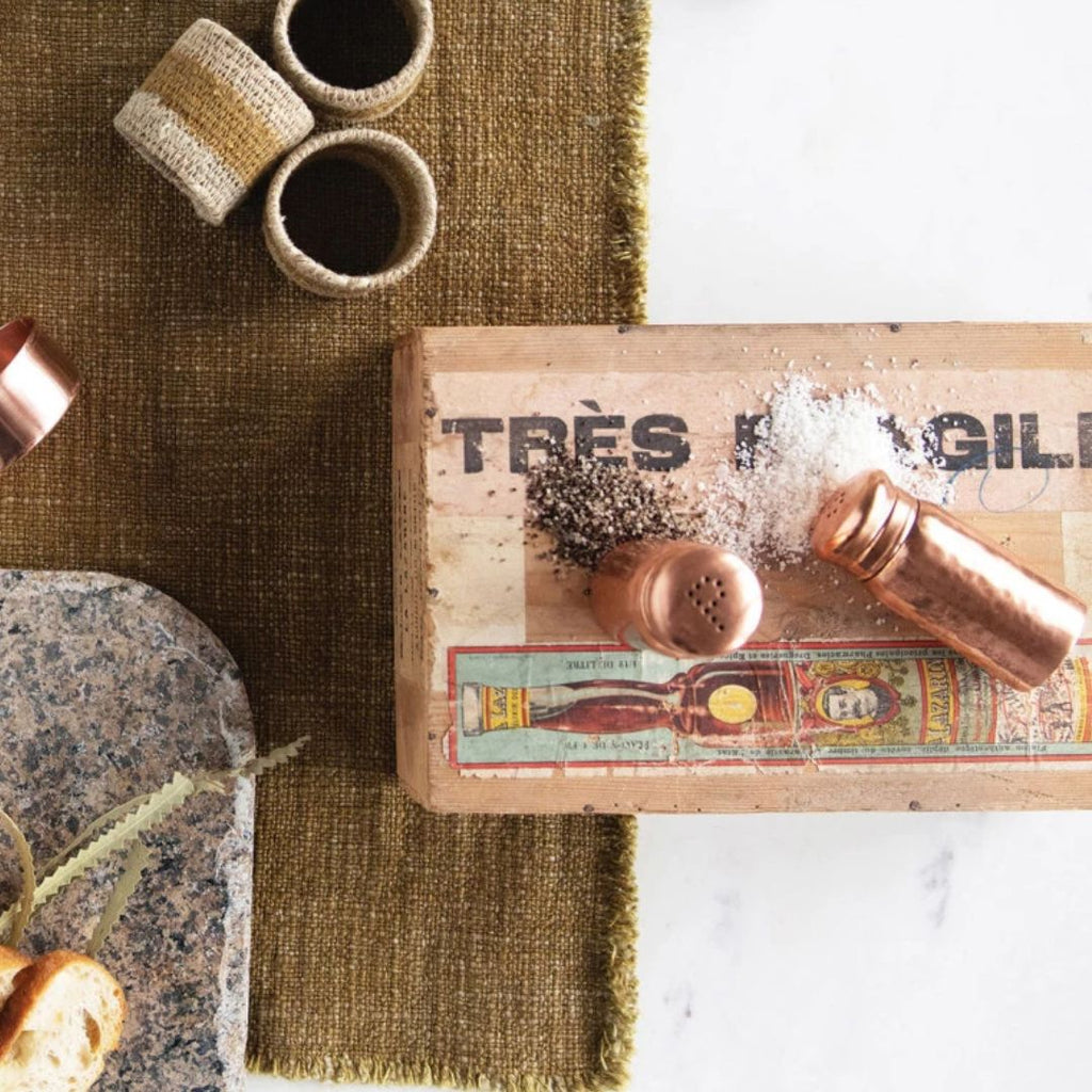 Hammered Salt and Pepper Shakers – Copper Finish