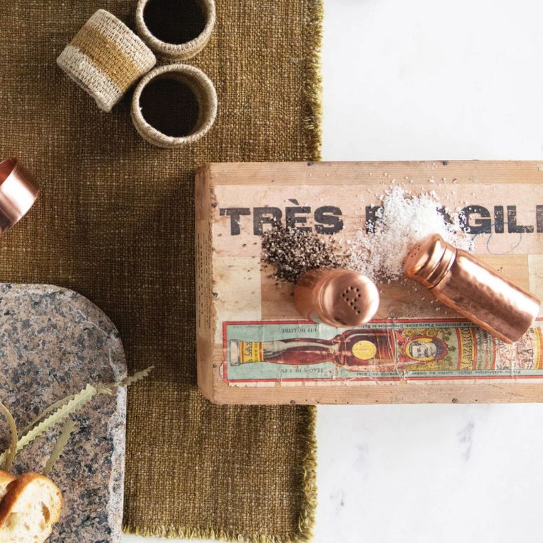 Hammered Salt and Pepper Shakers – Copper Finish