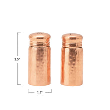 Hammered Salt and Pepper Shakers – Copper Finish