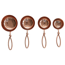 Hammered Stainless Steel Scoops with Tie - Set of 4