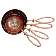 Hammered Stainless Steel Scoops with Tie - Set of 4