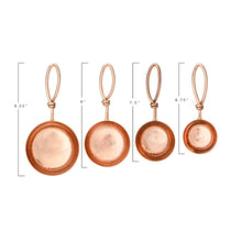 Hammered Stainless Steel Scoops with Tie - Set of 4