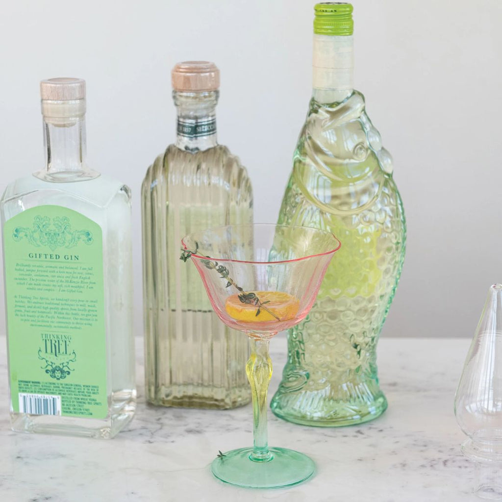 Hand Blown Stemmed Wine Glass