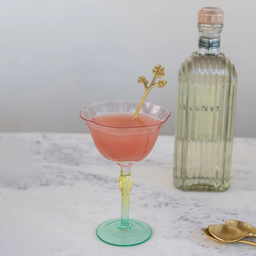 Hand Blown Stemmed Wine Glass