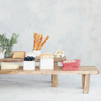 Hand - Carved Mango Wood Pedestal