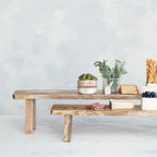 Hand - Carved Mango Wood Pedestal