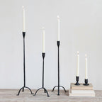 2.25" Hand-Forged Cast Iron Taper Candle Holder