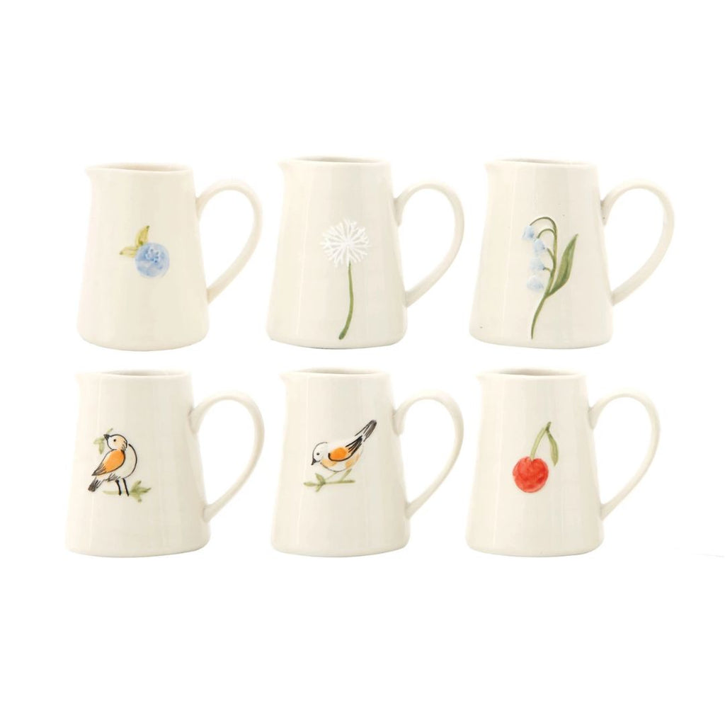 Hand Painted Embossed Creamer Mug