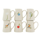 Hand Painted Embossed Creamer Mug