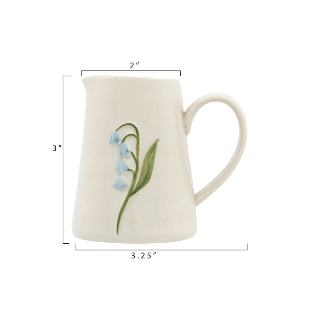 Hand Painted Embossed Creamer Mug